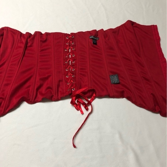 SEDUCTION Red Lace Up Corset Size Medium - Picture 6 of 12